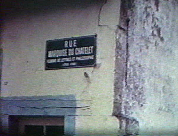 La première plaque de la rue Marquise du Châtelet à Loisey