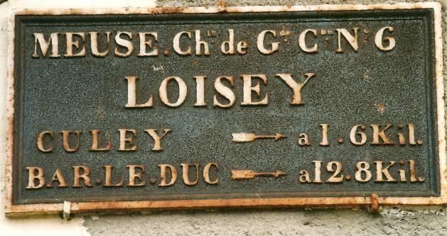 Plaque de cocher à Loisey